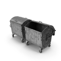 Metal Garbage Containers Dirty PNG & PSD Images
