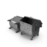 Metal Garbage Containers Dirty PNG & PSD Images