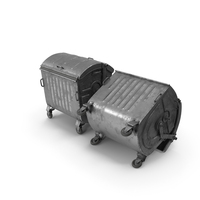 Metal Garbage Containers Dirty PNG & PSD Images