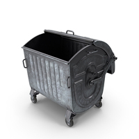 Metal Garbage Container Dirty Open PNG & PSD Images