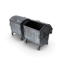 Metal Garbage Containers Dirty PNG & PSD Images