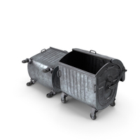 Metal Garbage Containers Dirty PNG & PSD Images