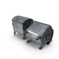 Metal Garbage Containers Dirty PNG & PSD Images
