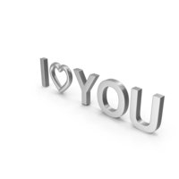 I Love You Silver PNG & PSD Images