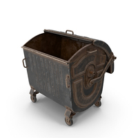 Metal Garbage Container Iron Open PNG & PSD Images