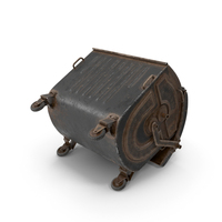 Metal Garbage Container Iron Open Posed PNG & PSD Images