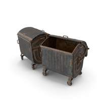 Metal Garbage Containers Iron Posed PNG & PSD Images
