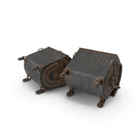 Metal Garbage Containers Iron Posed PNG & PSD Images