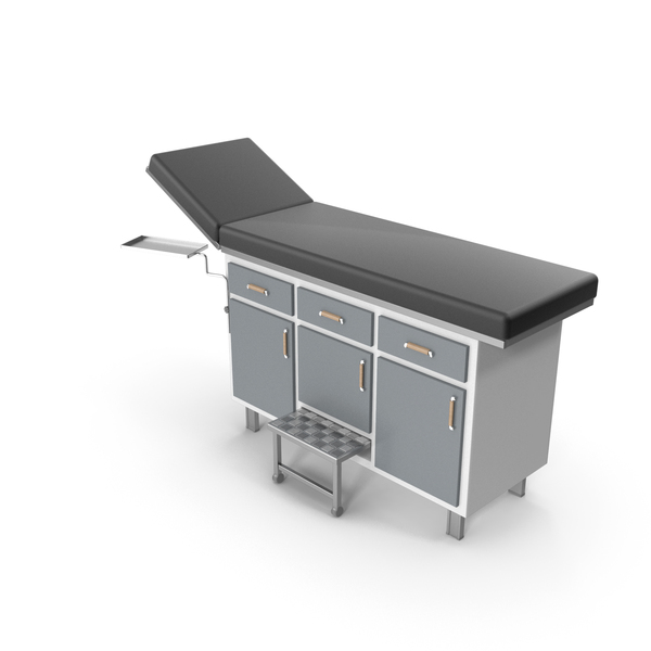 Patient Examination Table With Drawers PNG & PSD Images