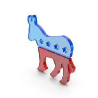 Glass Donkey American Political Democratic Republican Symbol PNG & PSD Images