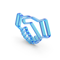 Glass Handshake Icon PNG & PSD Images
