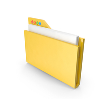 Yellow Cartoon Folder PNG & PSD Images