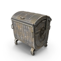 Metal Garbage Container Oxidized PNG & PSD Images