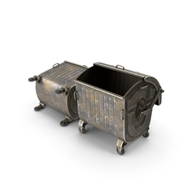 Metal Garbage Containers Oxidized PNG & PSD Images