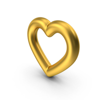 Gold Heart PNG & PSD Images