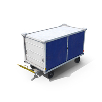Dirty Airport Baggage Cart Curtain Closed Arm Up PNG & PSD Images