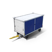 Airport Baggage Cart Curtain Closed Arm Down Dirty PNG & PSD Images