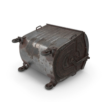 Metal Garbage Container Rusted Posed PNG & PSD Images