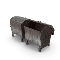 Metal Garbage Containers Rusted PNG & PSD Images