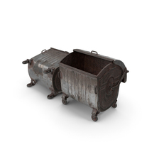 Metal Garbage Containers Rusted PNG & PSD Images