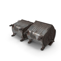 Metal Garbage Containers Rusted PNG & PSD Images