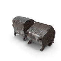 Metal Garbage Containers Rusted PNG & PSD Images