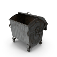Metal Garbage Container Rusty Open PNG & PSD Images