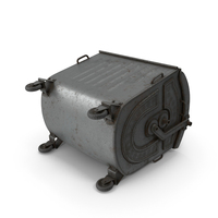 Metal Garbage Container Rusty Posed PNG & PSD Images