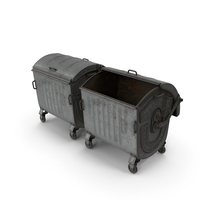 Metal Garbage Containers Rusty PNG & PSD Images