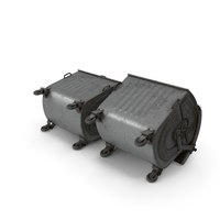 Metal Garbage Containers Rusty PNG & PSD Images