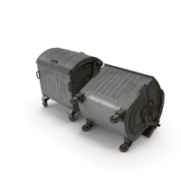 Metal Garbage Containers Rusty PNG & PSD Images