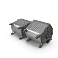 Metal Garbage Containers Steel Worn PNG & PSD Images