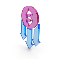 Dollar Loss Down Arrows Icon PNG & PSD Images