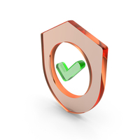 Shield With Tick Mark Symbol PNG & PSD Images