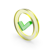 Tick Mark In Circle Symbol PNG & PSD Images