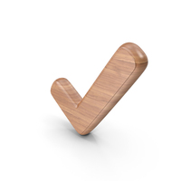Wood Checkmark Symbol PNG & PSD Images