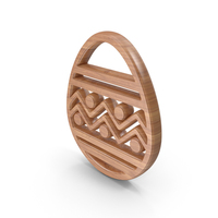 Wood Easter Egg Symbol PNG & PSD Images