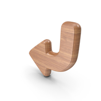Wood Enter Arrow Key Symbol PNG & PSD Images