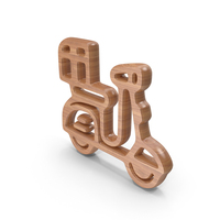 Wood Scooter Delivery Symbol PNG & PSD Images