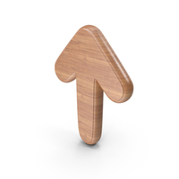Wood Up Arrow Symbol PNG & PSD Images