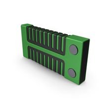 Scifi Weapon Part Green PNG & PSD Images