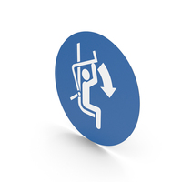 Lower Safety Restraining Bar On Ski Chair Lift Sign PNG & PSD Images