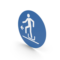 Exit Sled Toboggan To The Left Sign PNG & PSD Images
