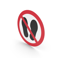 Do Not Walk Or Stand Here Sign PNG & PSD Images