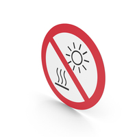 Do Not Expose To Direct Sunlight Or Hot Surface Sign PNG & PSD Images