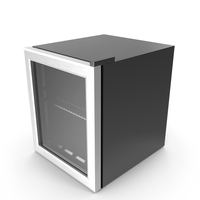 Beverage Cooler Refrigerator With Metal Door PNG & PSD Images