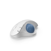 Logitech Ergo M575 Wireless Trackball Mouse White PNG & PSD Images