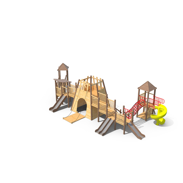 Wooden Childrens Playground PNG & PSD Images