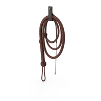 Brown Cowboy Whip Holstered PNG & PSD Images