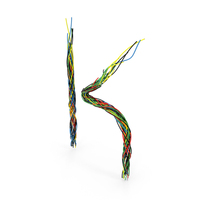 Colored Cable K PNG & PSD Images